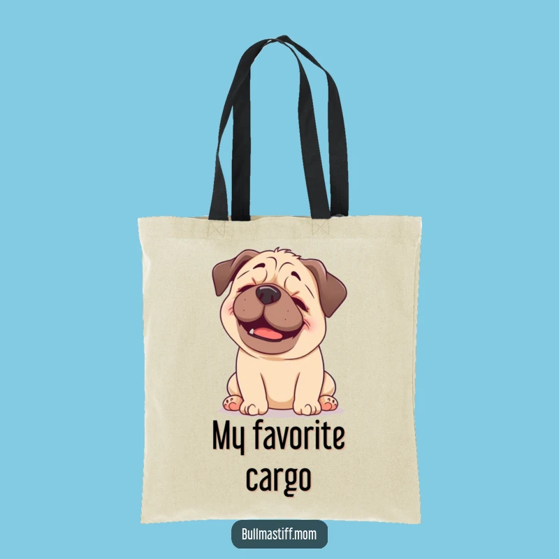 Funny Happy Bullmastiff Tote Bag - Scratch Bliss Accessory, a Hilarious Dog Lover Gift